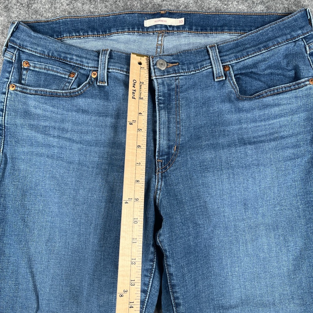Levis Jeans Women's 33 Boyfriend Medium Blue Stretch Denim Jeans - Picture 5 of 10